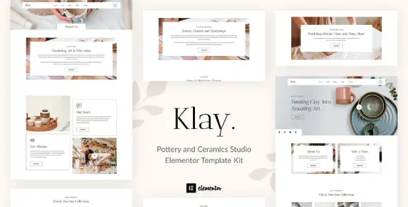 Klay – Pottery and Ceramics Studio Elementor Template Kit